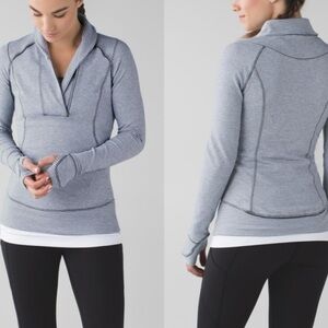 Lululemon Stripe Gray Pullover Fast Track